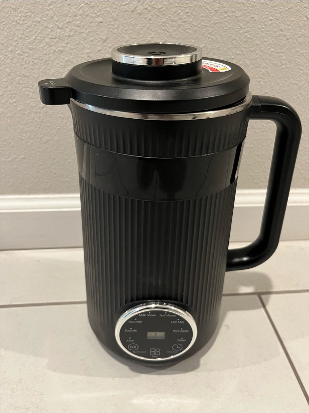 Black Electric Soy Milk & Beverage Maker with Touch Controls